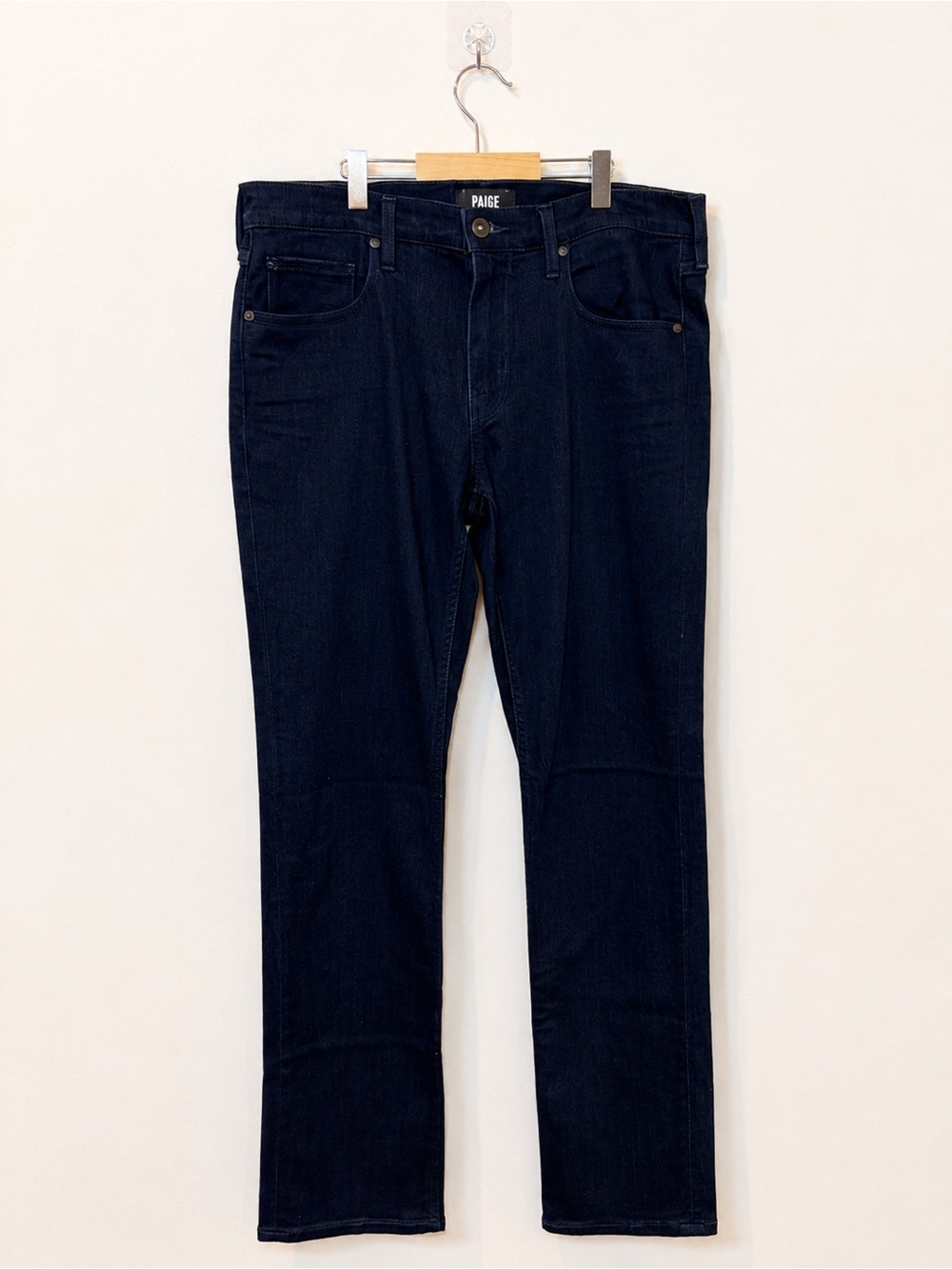 PAIGE Federal Premium Denim Slim Straight Dark Wash Stretch Jeans Men’s 32 - Picture 4 of 7